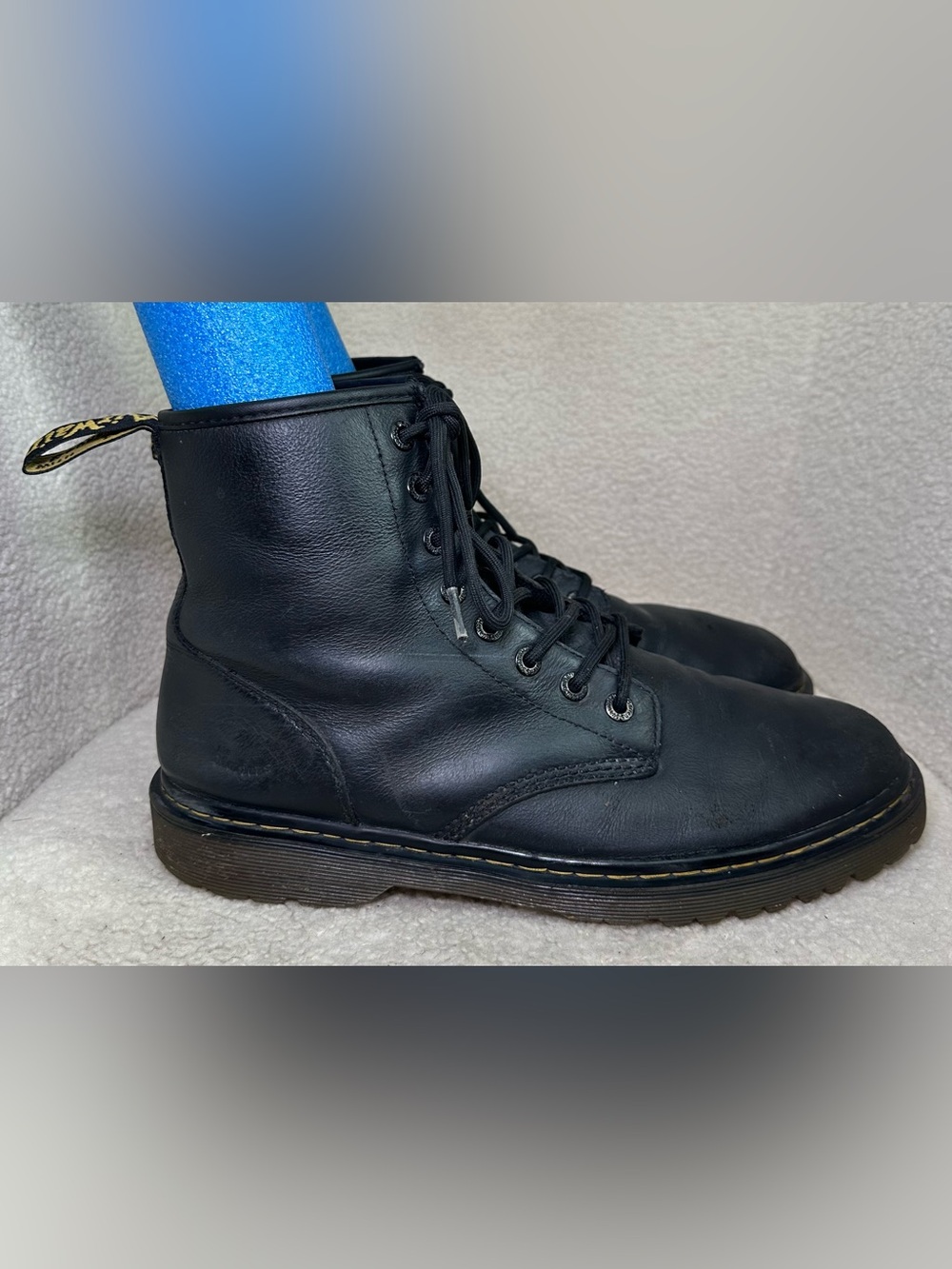 Dr. Martens Awley Men’s Black Leather Lace Up Classic Combat Boots Biker Punk 12